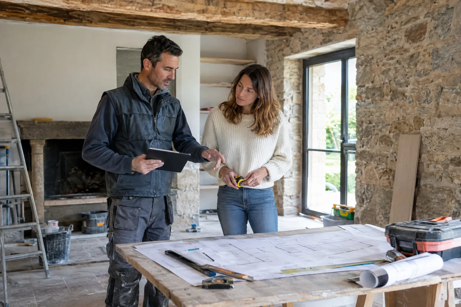 Devis et suivi de chantier, sur le chantier